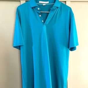 Large Teal Holderness and Bourne Golf Polo, EUC.